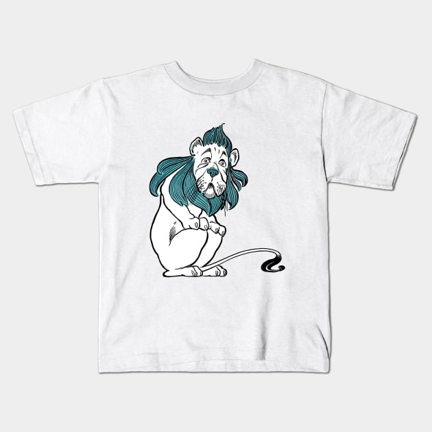 Cowardly Lion - Wizard of Oz Kids T-Shirt by kimchifries